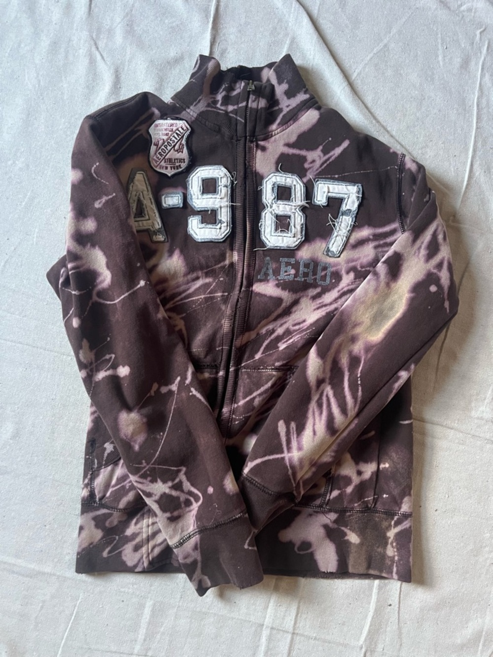 Aéropostale Graffiti Splatter Art Jacket - A-9 87 Patch